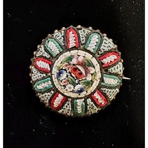 Victorian Micro Mosaic Pin‎